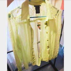 See through lime shirt